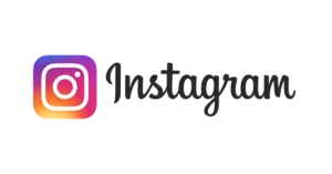 Official Instagram logo featuring the colorful gradient camera icon and the signature black script wordmark on a white background.